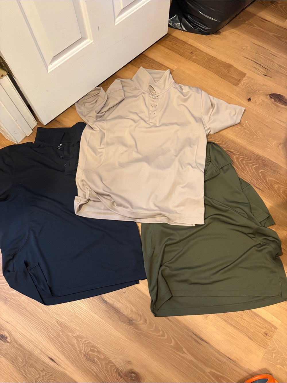 3-Pack tactical  Polo Style Shirts in Beige, Black, and Olive